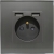 Steckdose Steckdose Glas Grau + Doppel-USB-Ladesteckdose Typ A+A 2.4A