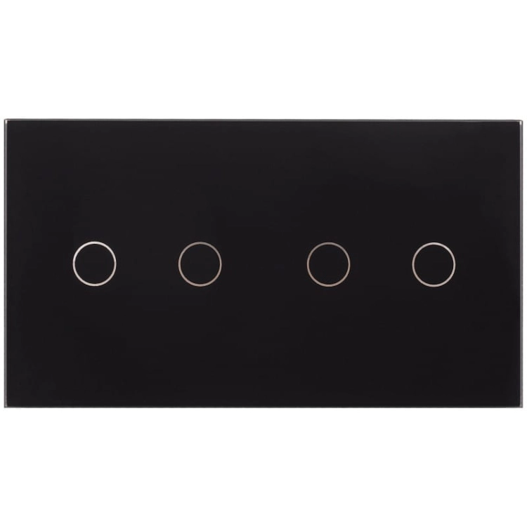Rahmen Touch-Panel Doppelt 2+2 Glas Schwarz