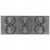 Dreifach-Steckdose Grau Set PVC-Dreifachrahmen Und 3 X Doppelsteckdose