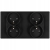 Doppelsteckdose Schwarz Set PVC-Doppelrahmen Und 2 X Doppelsteckdose