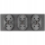 Dreifach-Steckdose Glas Grau Set Dreifachrahmen Und 3 X Doppelsteckdose