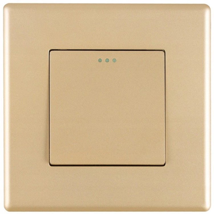 Kreuzschalter Einfach Gold Set Mit PVC-Rahmen